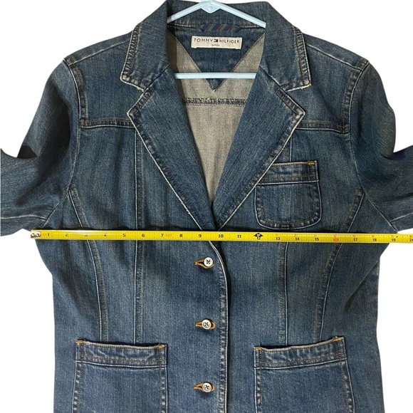Tommy Hilfiger Classic Fitted Vintage Blue Jean Jacket - Picture 10 of 15